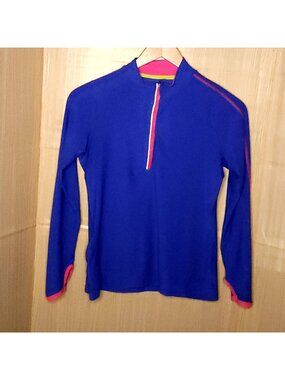 90 Degrees By Reflex Purple Quarter Zip Pullover Medium
